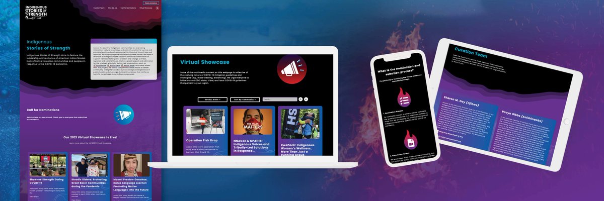 designdeplume's tweet image. Bold colours and fluid shapes mirror the fire/water design of the Indigenous Stories of Strength branding that we developed for @JHUCAIH onto the website that we also designed for this program. #ddpportfolio #ddpdesign #branding #logodesign #indigenousdesign