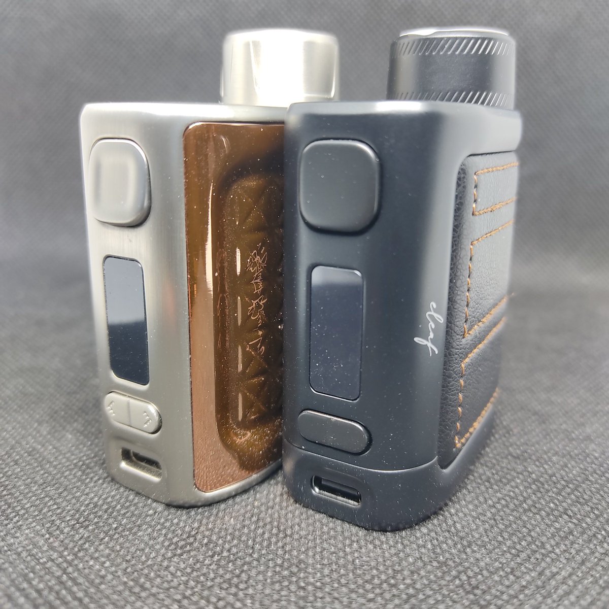 wawa_vapes's tweet photo. ぴこぇ到着
黒本体にグレーレザーがあればよかったのにな

ピコ2とは微妙にボタンが違ってる
2のボタンの指のかかり具合い好きだったのにな

eleaf、iStick Pico Leとか気取って書いてあるけどなくてもいいぞこれ https://t.co/4g07j1qPKJ