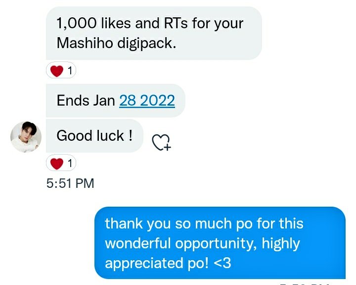 hanyudozed's tweet photo. hello bffs ! i'm trying my luck here, a rt and like will be very much appreciated. i got a deal with @1804CRT for a mashiho digipack, thank you po for the opportunity. hope u can help me 🥺💞 https://t.co/PUAwGODkbq