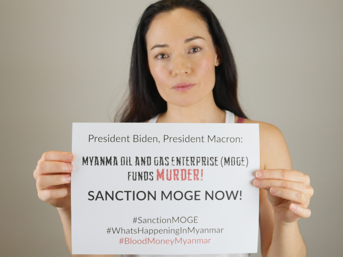 TasneemRoc's tweet photo. Oil &amp; gas revenues through Myanma Oil and Gas Enterprise (MOGE) fund the #Myanmar military's war of terror. Presidents Biden &amp; Macron: #SanctionMOGE! #BloodMoneyMyanmar #WhatsHappeningInMyanmar #TakeAction_NoMoreWords @bloodmoney22222 https://t.co/vQPXEabbMh