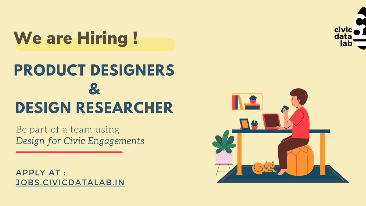 CivicDatalab's tweet photo. We are growing our design team, if you want to use your design skills &amp; ideas to improve access to #OpenData &amp; improve citizen participation in governance, then we are keen to speak to you. Apply for open positions here: https://t.co/bLjuC3x6Lq 
#Design4Good #uidesign #dataviz https://t.co/HJlcFDBYVD