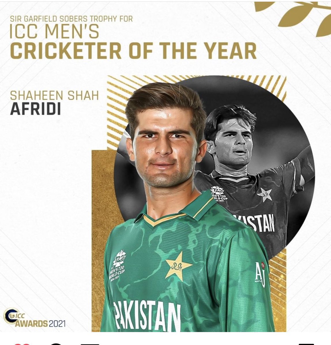 SamreensWorld's tweet photo. #PakistanCricket is on fire 💚🇵🇰💚💃🥳👏 #ShaheenShahAfridi way to go 🤞 #LevelHai #ICCAwards2021 #ICCAwards https://t.co/Dp2N6EAYhD