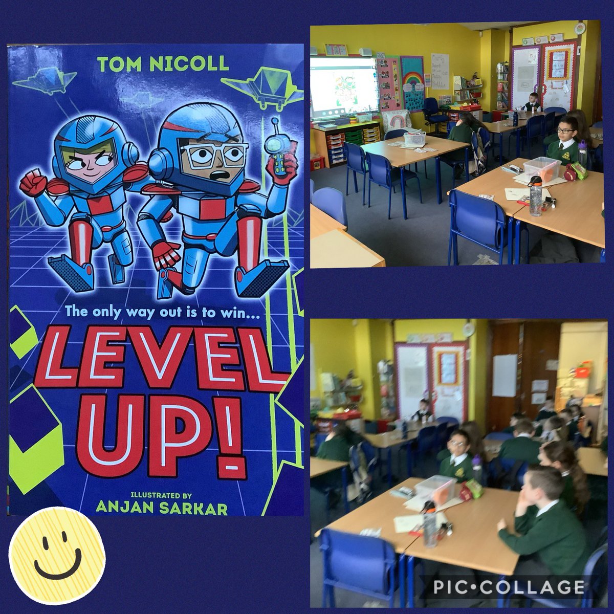 MissD_StP's tweet photo. We are enjoying taking part in a live author event this morning! After the first few minutes, we can see a few P4’s excited to read these books! Mrs Turk has Book 1 to get us started…! 📚🕹🖲 #p4times #readinginaction #livelesson @scottishbktrust @PlayScotland @TGNicoll https://t.co/fCvY8RqQ7c