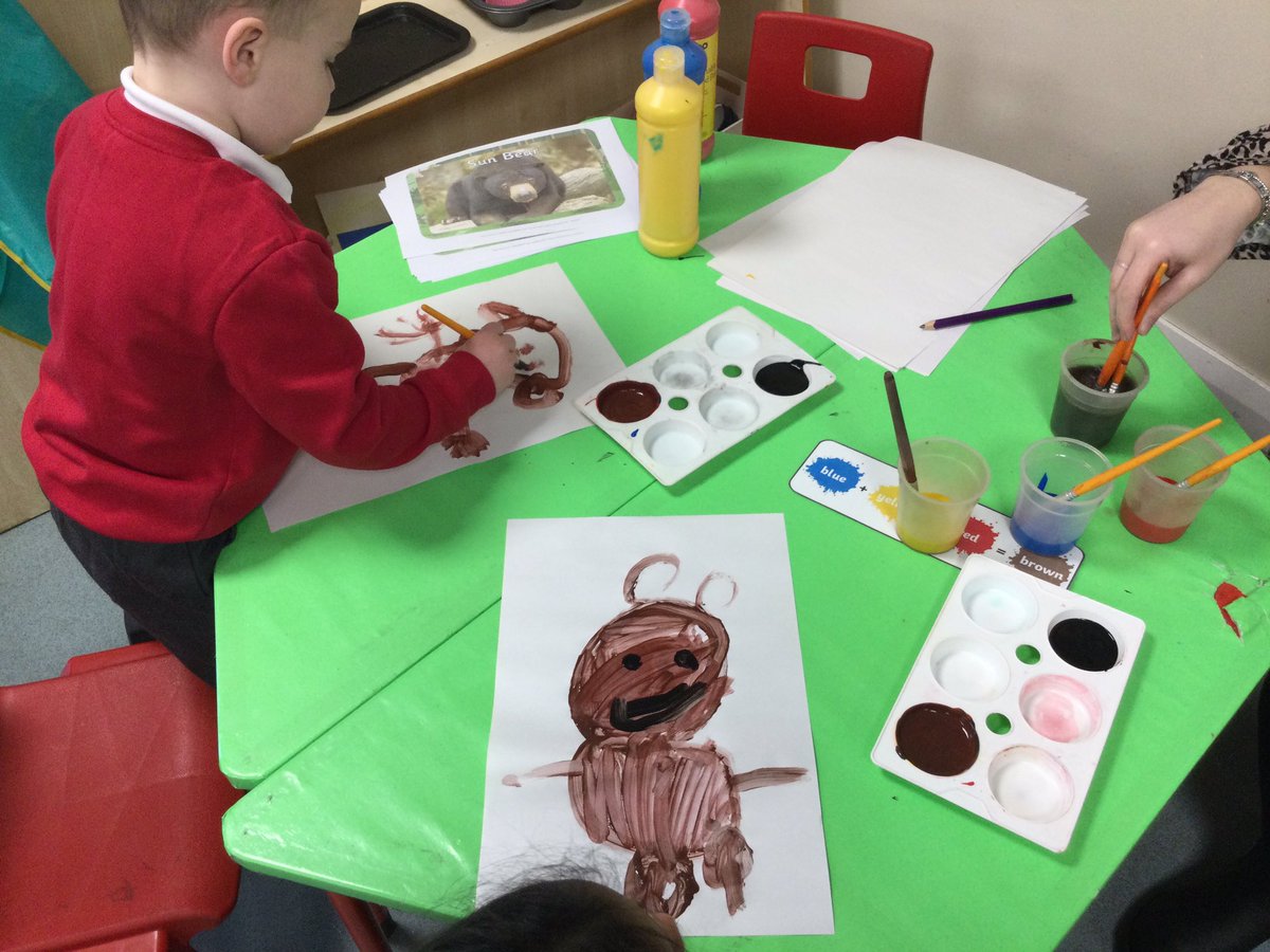 WMPrimaryF1's tweet photo. We’ve been amazing artists this morning painting bears with Miss Smith😀🐻 https://t.co/rOYb8xflOf