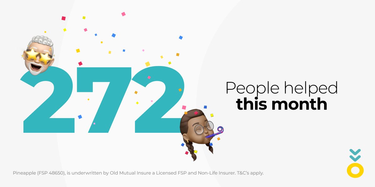 Pineapple_SA's tweet photo. How does it feel knowing that YOU have helped over 270 people in January ๐๐ผ. Good? Yeah, we thought so ๐! Check out our live #CommunityFeed now and stay up to date with all things Pineapple ๐. https://t.co/TRGrjDWl2F