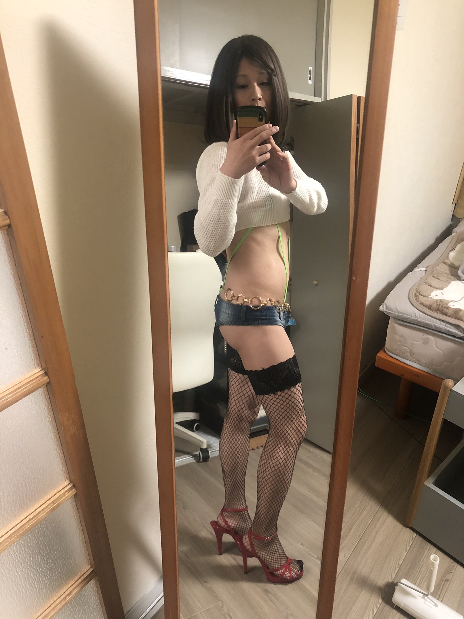 便器舐め　ちんぽ女装 