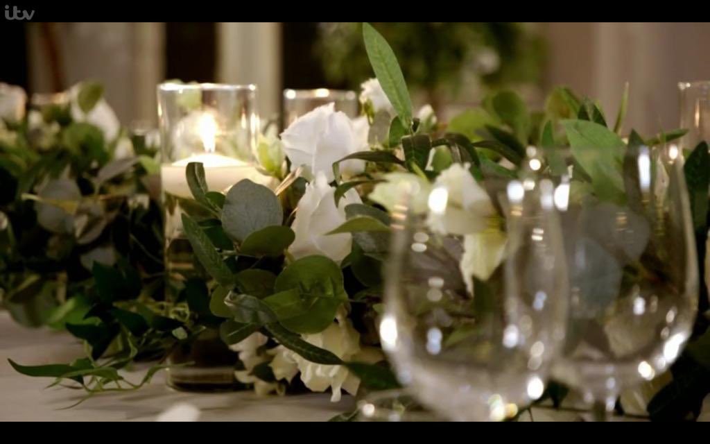 TessaHartmann's tweet photo. Big shout out to @treetop_events who designed the set and flowers for @RHOJersey - watch it tonight on @ITVBe at 9pm. Well done Treetop - great job.  If flowers could talk eh? 🤪😜🤣🎉❤️🥂 https://t.co/FoYT1r8055
