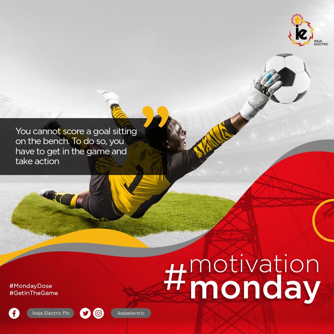 IkejaElectric's tweet photo. Take action! Every move no matter how little brings you closer to your goals.

Here’s to a great week ahead! 😊

#mondaymotivation
#newweeknewgoals 
#bringingenergytolife https://t.co/HfJicYj3x0