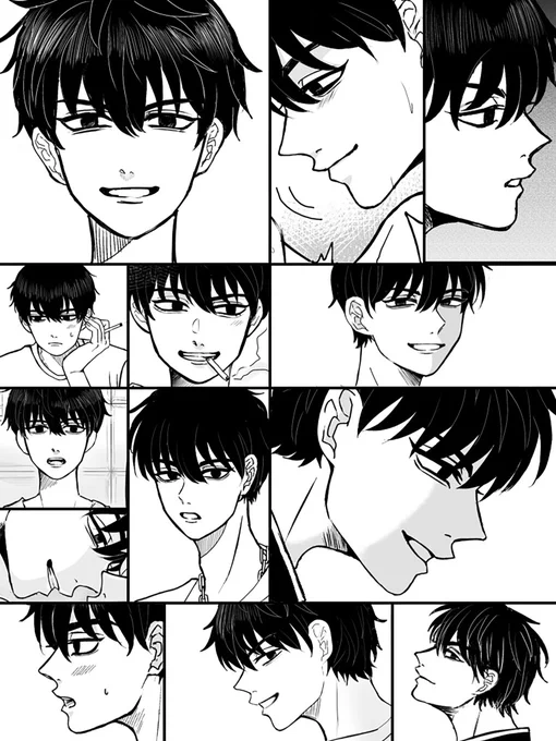 さっきのツイートの
今まで描いた真一郎くんかき集めたやつ(全部ではない) 