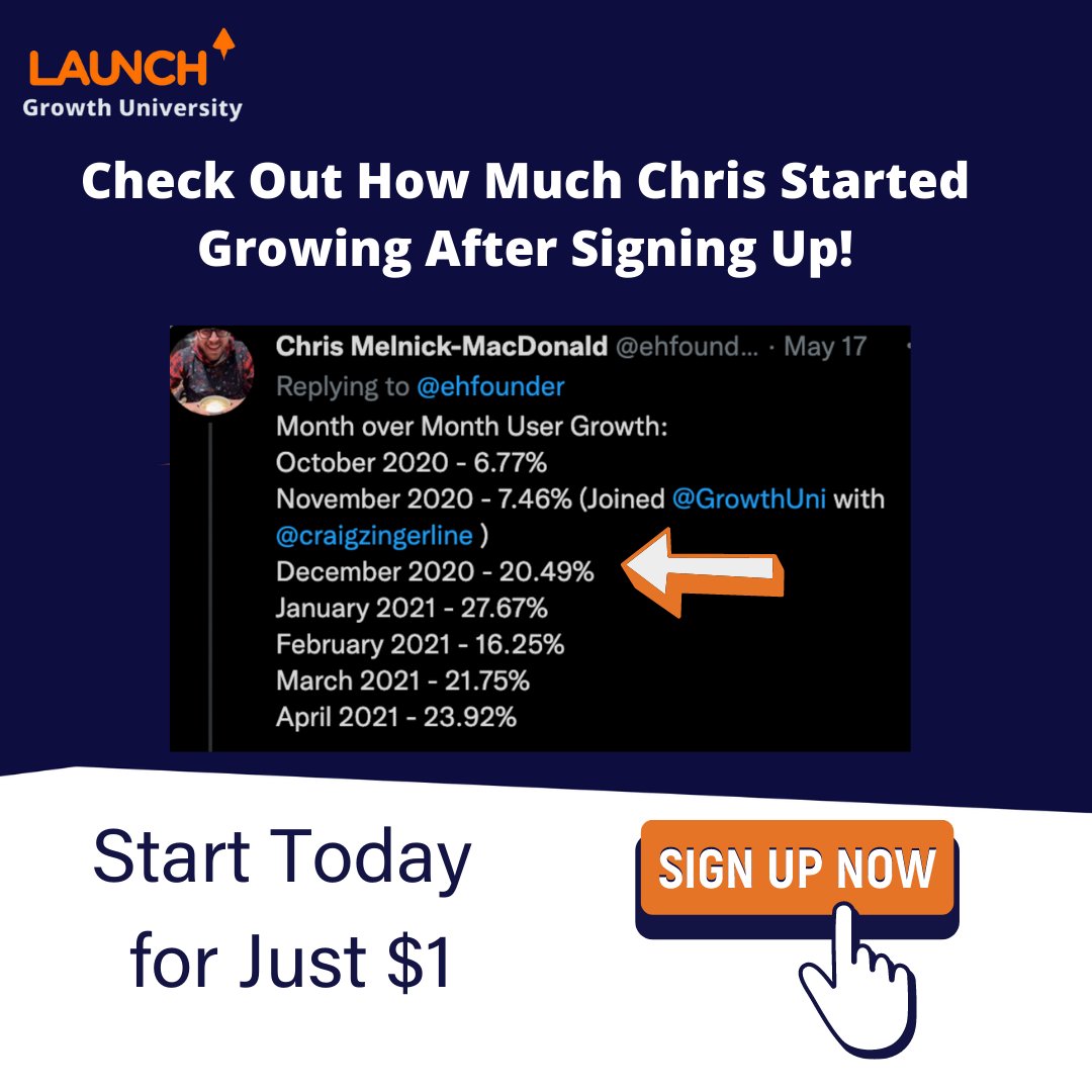Are you a #founder #entrepreneur or #marketer and want to start your week off the best way possible? 
Check out the amazing offer that LAUNCH Growth University and avail of our brilliant content &amp; programs for just $1! 
growthuniversity.io