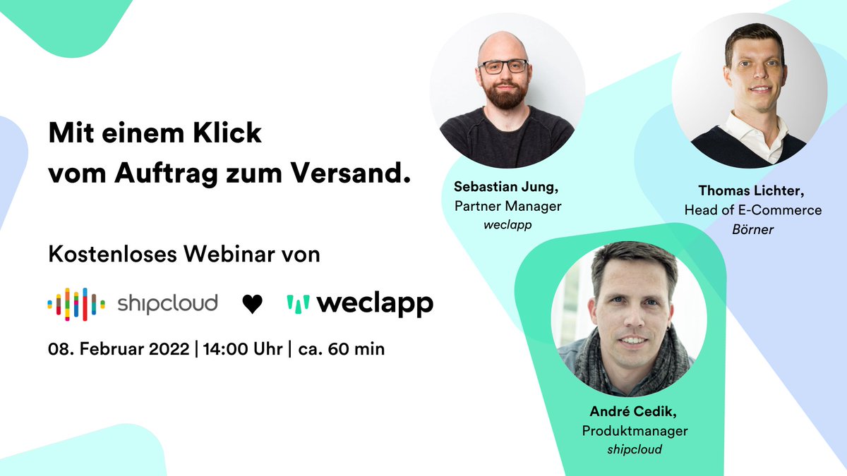 weclapp GmbH (@weclapp_com) on Twitter photo In unserem weclapp x <a href="/shipcloud/">shipcloud.io</a> Webinar zeigen dir unsere Moderatoren von welchen Funktionen unsere gemeinsamen Kunden profitieren können am Beispiel unseres gemeinsamen Kunden Börner GmbH. Teilnehmen lohnt sich! 👉 bit.ly/3tIWmA9 In unserem weclapp x <a href="/shipcloud/">shipcloud.io</a> Webinar zeigen dir unsere Moderatoren von welchen Funktionen unsere gemeinsamen Kunden profitieren können am Beispiel unseres gemeinsamen Kunden Börner GmbH. Teilnehmen lohnt sich! 👉 bit.ly/3tIWmA9