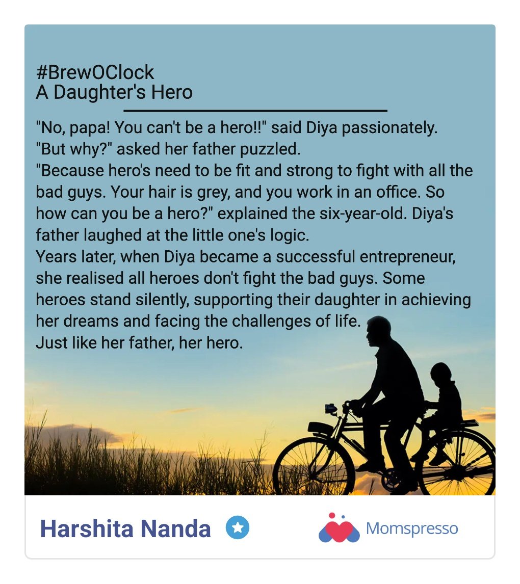 ashnhash's tweet photo. Today's #BrewOClock for #Momspresso on the prompt "Hero". #dailywrite #drabble If you like the story, click on the ❤ and leave your comments. Read Harshita Nanda's story here: https://t.co/bYK3MUpGv3 https://t.co/0bwiTg7cYx