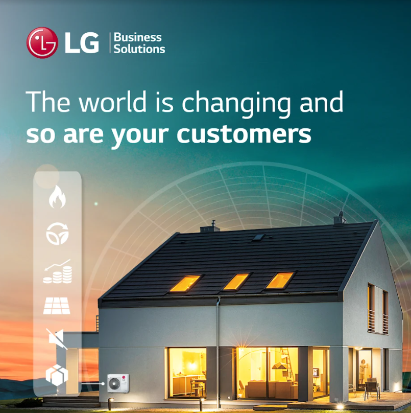 LGUK_B2B's tweet photo. WHERE WILL YOUR BUSINESS BE IN 10 YEARS TIME?
Change is happening, and it’s happening right now. 
Future-proof your business by making the switch to LG THERMA V.

https://t.co/6UiDsHI33w 

#AWHP #HVAC #RenewableHeating https://t.co/F0TqKaopFA