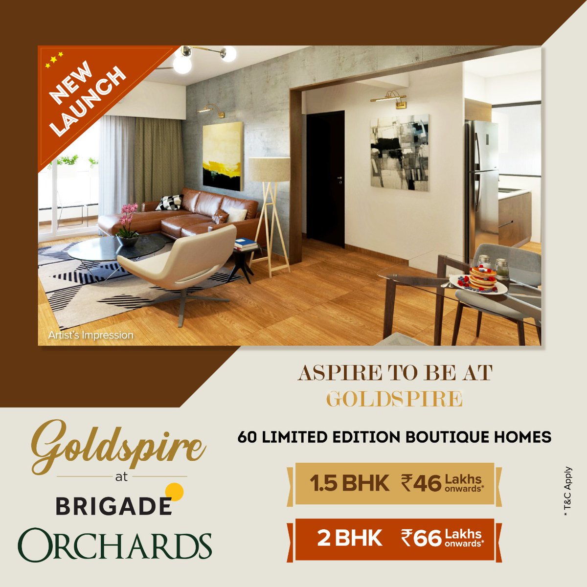 BrigadeGroup's tweet photo. Presenting 60 limited edition boutique homes in a standalone tower at the 135-acre integrated smart township, Brigade Orchards. 

Click on the link below to know more: 
https://t.co/i0ZDGHlRNd 

#BrigadeGroup #RealEstate #BuildingPositiveExperiences #BrigadeOrchards #Goldspire https://t.co/q0wVcFv2eW