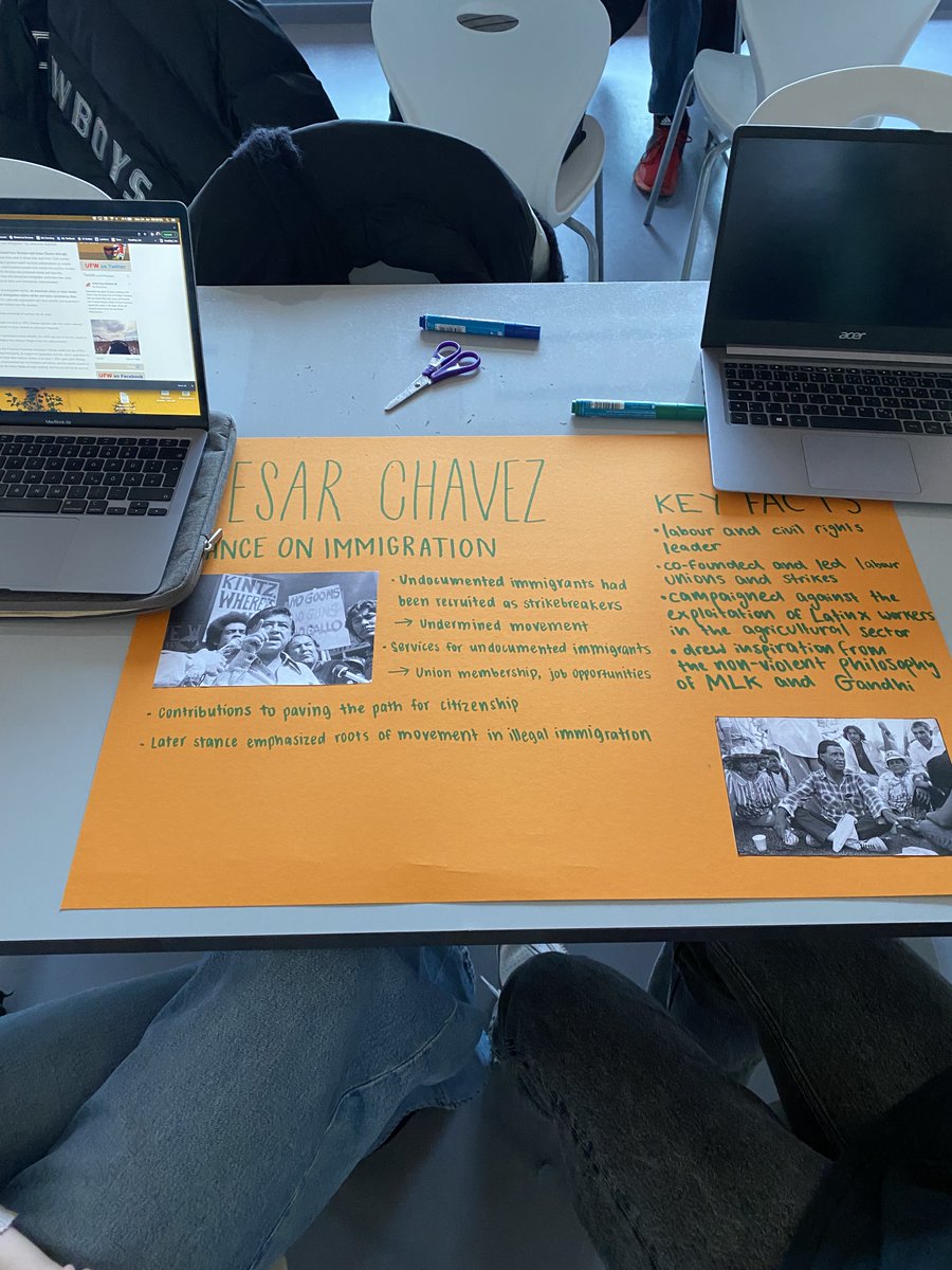 BMSSecondary's tweet photo. Our Gr. 12 DP History students are busy reviewing social movements as part of their DP History higher-level course, focusing on Cesar Chavez and his overall impact. #DPhistory #fromtheclassroom https://t.co/ibrYfRfDMN