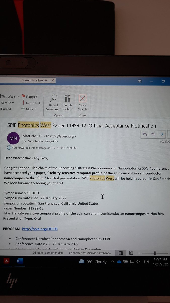 It is a big pity that upon acceptance for Oral, I cannot participate <a href="/PhotonicsWest/">SPIE Photonics West</a> and make offline contribution from <a href="/UniEastFinland/">University of Eastern Finland</a> @InstitutePhoton because of the #USAvisa process. The first appointments for interview in October 21 were for August 22😬. Hope to join in 2023🤞