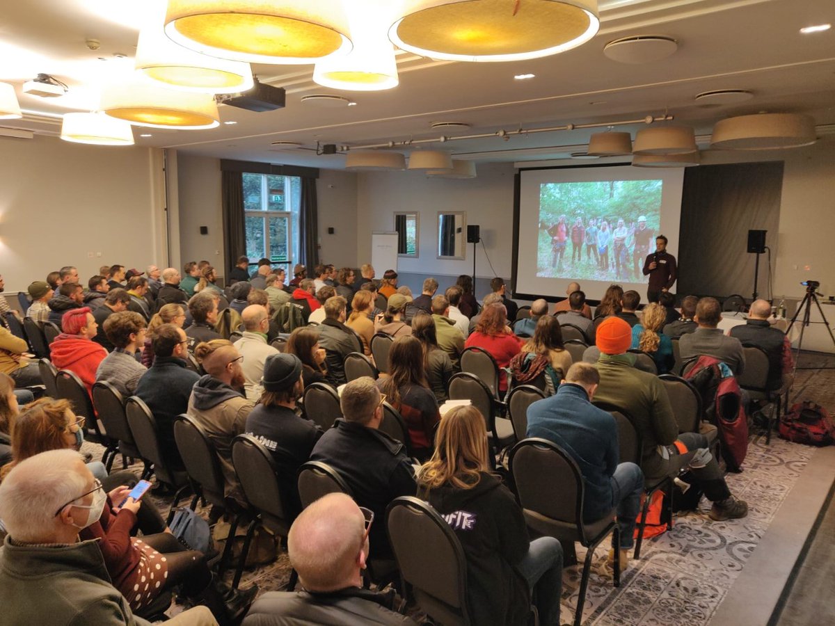 ArbAssociation's tweet photo. Bats and Trees begins with a talk from AA Technical Officer Jim Mullholland. We're pleased to be welcoming over 100 delegates back to our first major in person event since the 2019 AA Conference! 🌳🦇 https://t.co/WRJCcAG9q5