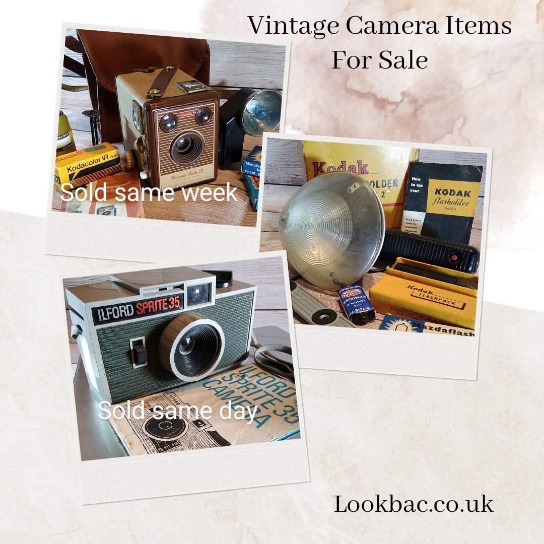 Update on Vintage camera items for sale. Three out of Four sold within a week (includes one item not shown in photo). Happy at that!