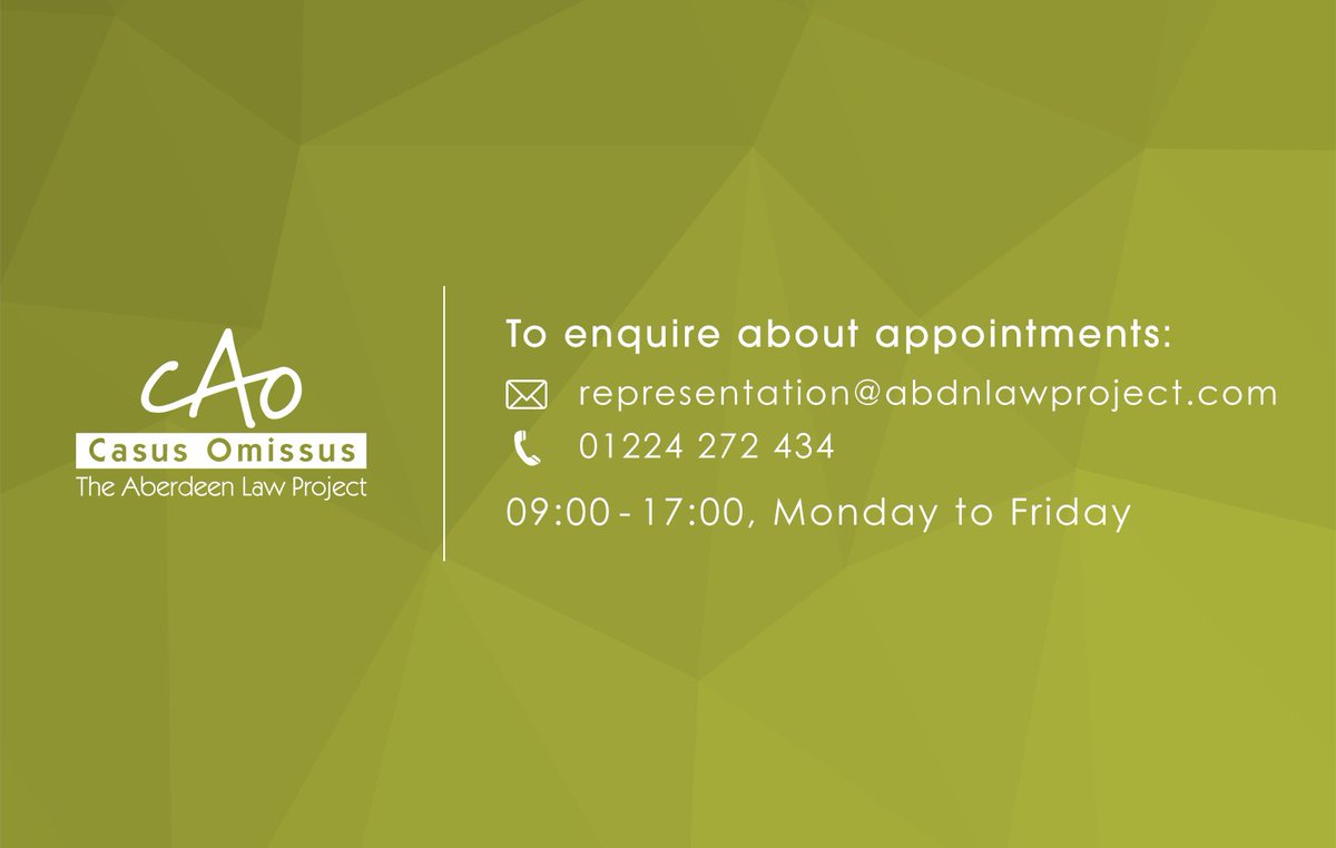 abdnlawproject's tweet photo. Our phone lines are open again so please feel free to give us a call anytime between 09:00 to 17:00 if you’d like to enquire about an appointment. As ever, you can always email us too if you prefer! #WeDoProBono https://t.co/zyDfZSSW7D