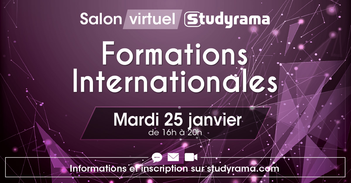 🇺🇸 Mardi 25 janvier, ne manquez pas les 3 e-conférences prévues sur le salon virtuel des Formations Internationales ! Rendez-vous en ligne de 16h à 20h avec <a href="/FulbrightFrance/">Fulbright France</a>, <a href="/IDDSFRANCE/">IDDS</a> et Go&amp;Live.
