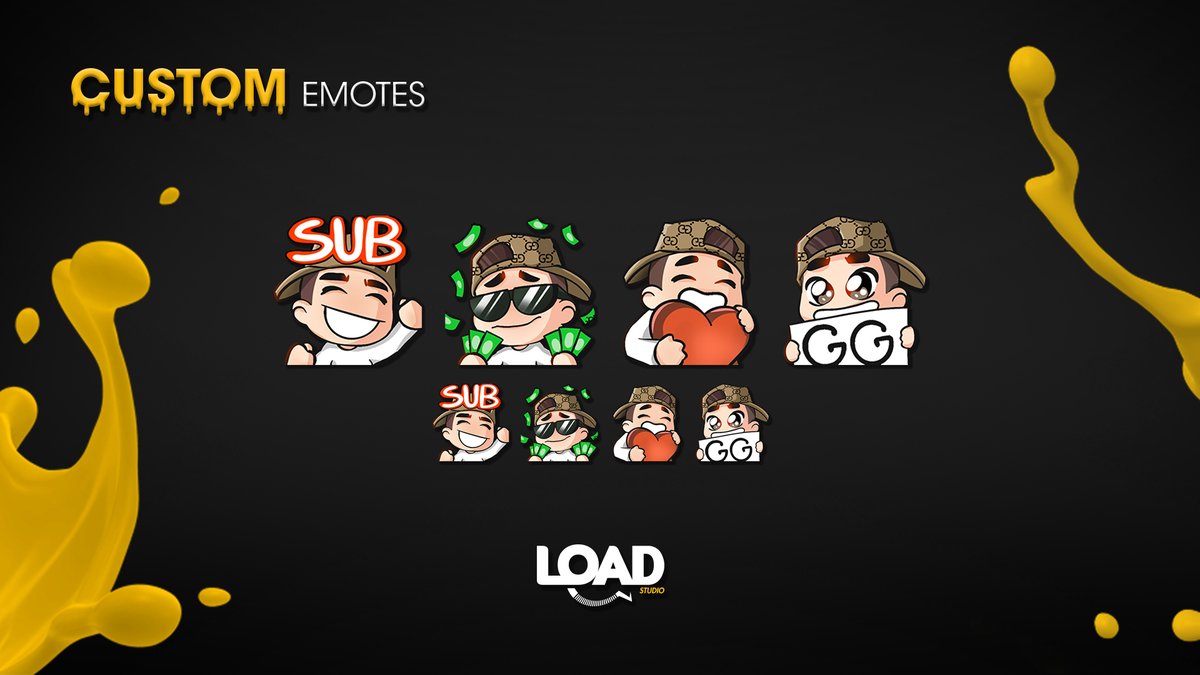load_studio's tweet image. Nouvelles emotes pour @sampeusna2 

💛&amp;amp; 🔃 si vous aimez 🙌

#twitchdesign #twitch #design #graphiste #illustrateur #emoteartiste #emote