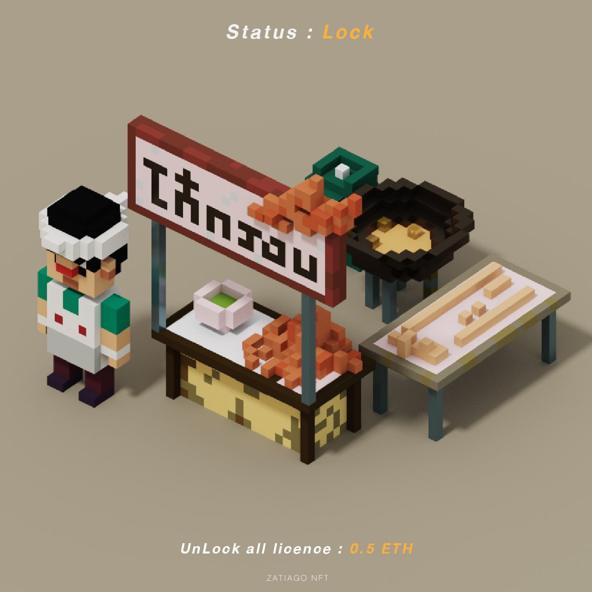 zatiago_studio's tweet photo. Voxel Art : 
ตลาดคนเดิน Thai Market Collection 🍛🍔🥞🍩

ดู Collection อื่นได้ที่ 

https://t.co/hknqw8djRS
https://t.co/xKWi2S5SBA
https://t.co/DBZUftfBnP

#nftcollector #NFTCommunity #NFT #NFTs #NFTTHAILAND #procreate #NFTThaicommunity #NFTthai #voxel #voxelart #magicavoxel https://t.co/IcbCfFdaas