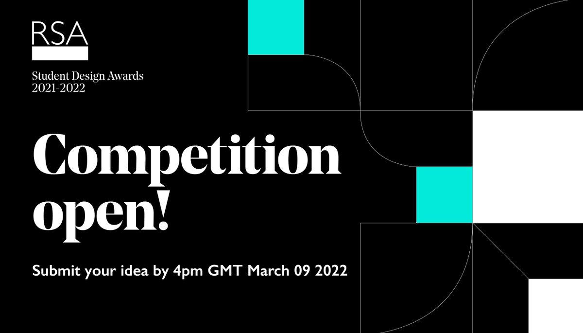 RSADesignAwards's tweet photo. 🚨 The RSA Student Design Competition is open for entries! 🚨 You can submit now or start your submission and save a draft to get a feel for the portal. 

We can't wait to see your ideas! Final deadline March 9 🔻
https://t.co/LxUYu17YDm

#DesignAwards #DesignCompetition https://t.co/AayGIeKj17
