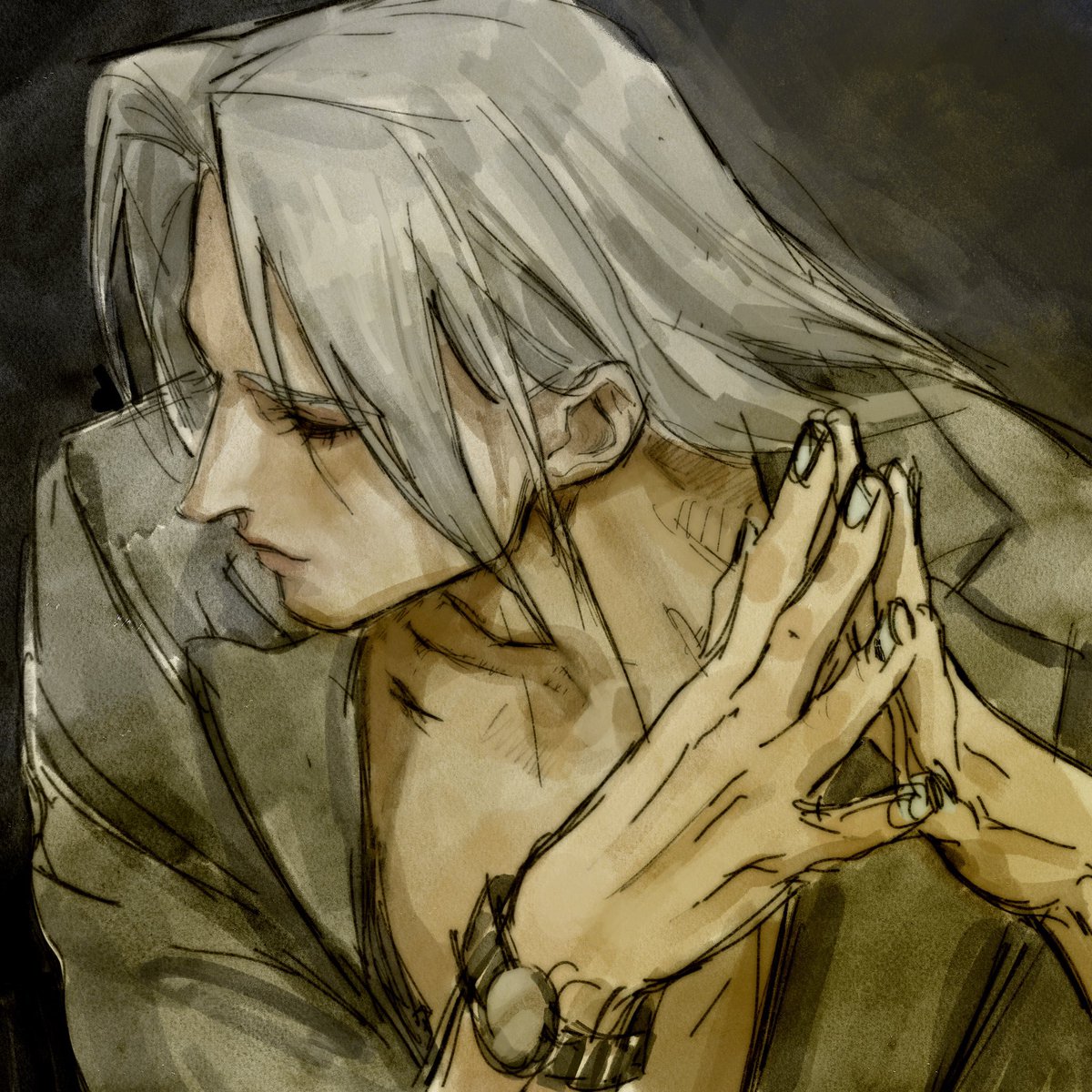 NIJINSIJI's tweet photo. 西装老萨好
#Sephiroth 
#FF7 https://t.co/HuBCdpCqA0