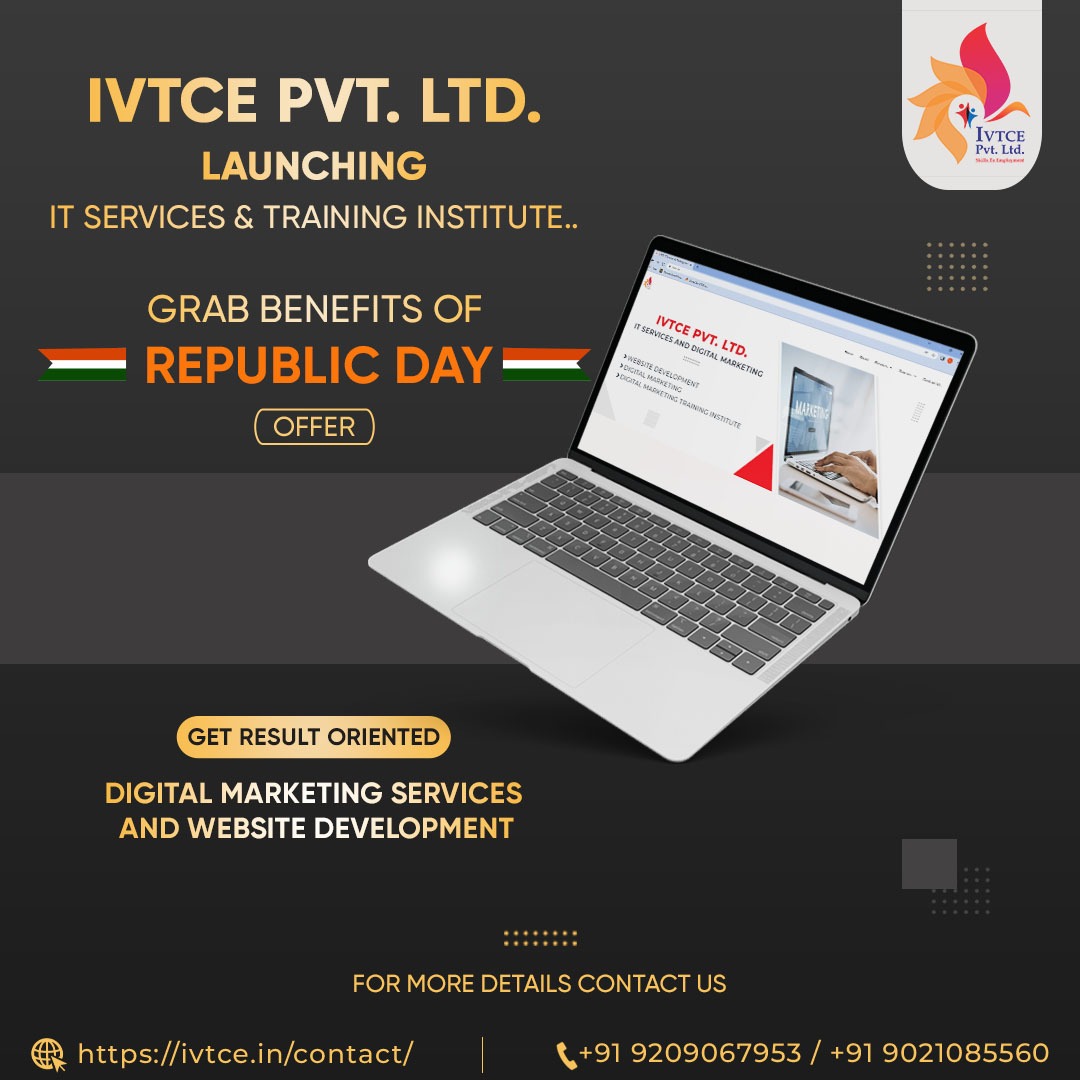 Want to Step-up your Digital presence
Grab Benefits with our Services
-Website Design
-SEO
-social media marketing
-Lead generation
-Pay-per-click
Contact us -
+919209067953
Visit - ivtce.in
#websitedevelopment #digitalmarketing #joborientedcourse #SEO
