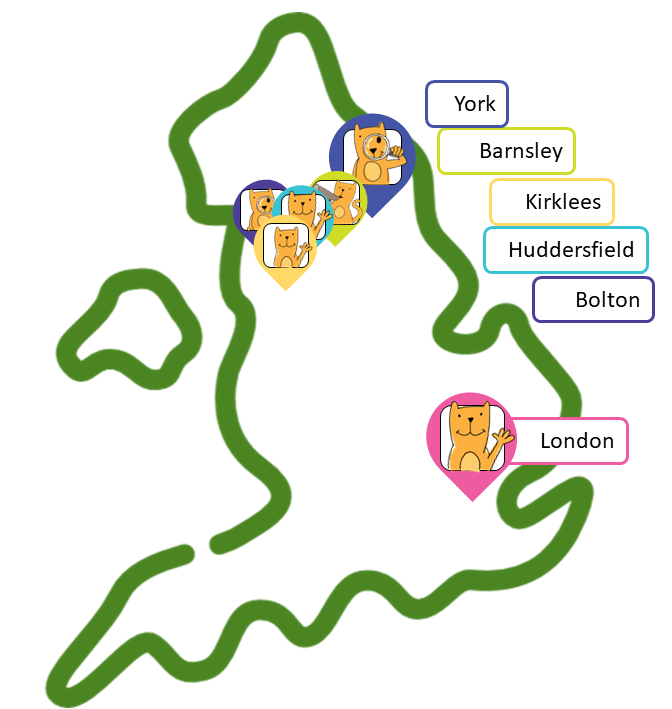 iCATS_i2i's tweet photo. Our researchers have started visiting schools taking part in the project across England.

This week our researchers are visiting schools in Bolton, Barnsley, Kirklees, Huddersfield, York and London! https://t.co/tRYqfu9xO0