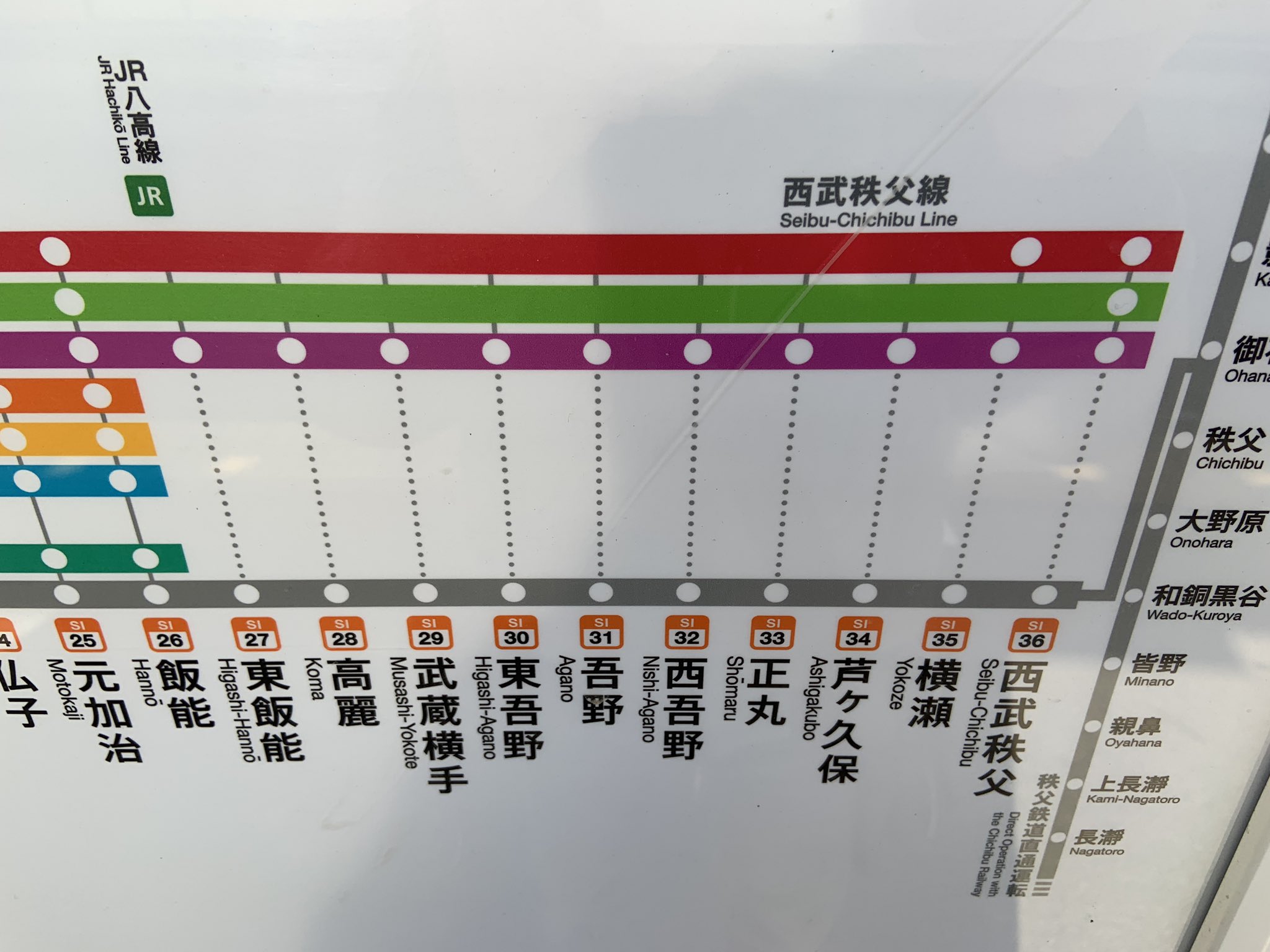 大幅値下げ　秩父鉄道　車内　停車駅名案内版　旧駅版 秩父鉄道の企画乗車券2種、紙券での販売を3/31をもって終了