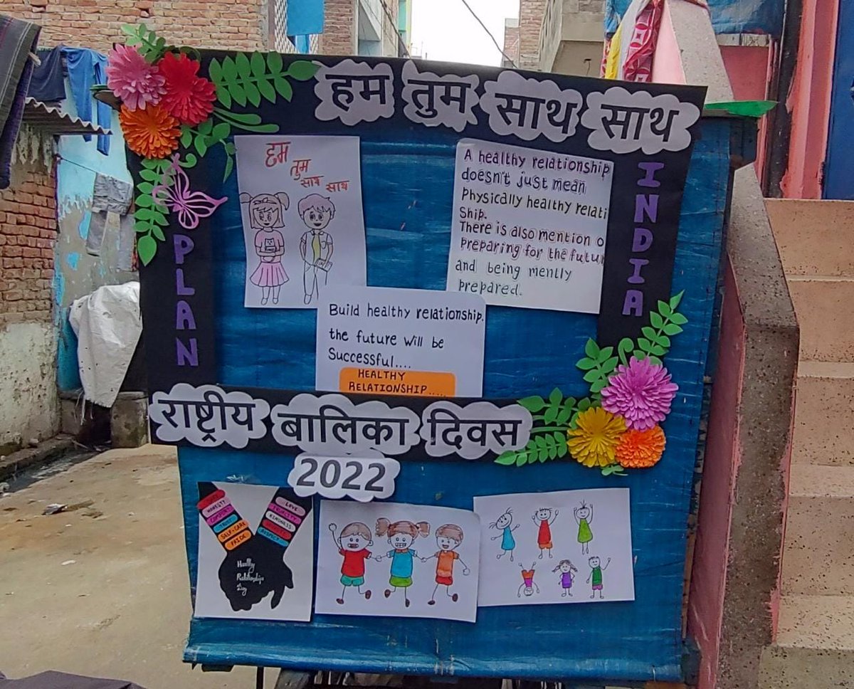 Plan_India's tweet photo. On the occasion of #NationalGirlChildDay2022, girls and boys from Plan communities in #Delhi, #UP, #Rajasthan & #Uttarakhand came forward to talk about promoting healthy relationships through various mediums.
#NationalGirlChildDay #EqualforBetter #HumTumSaathSaath https://t.co/VpLyWdHU0N
