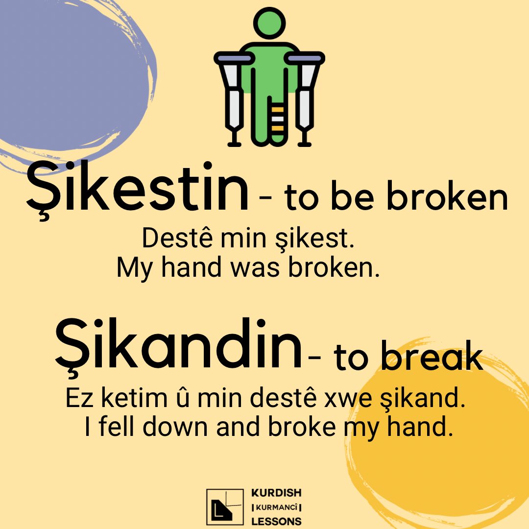 kurdishlessons's tweet photo. Şikesrin vs. Şikandin
#kurdishlessons
#kurdî #learnkurdish https://t.co/rAJVv33Jc5