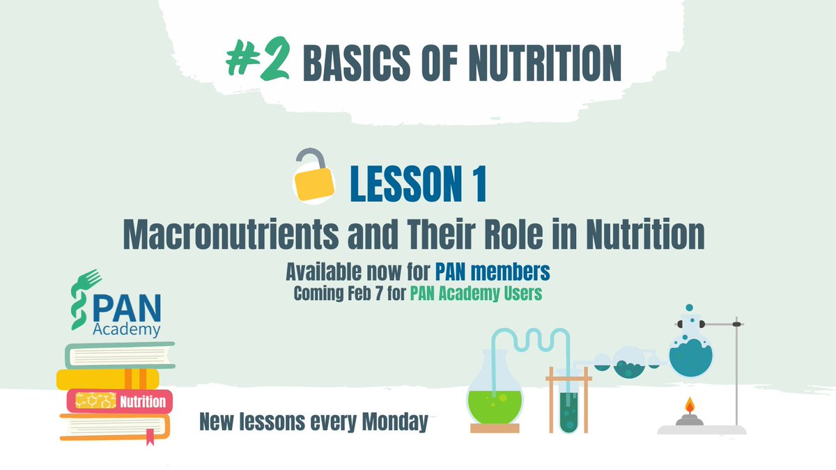 PAN_Int's tweet photo. Lesson 1 "#macronutrients and their role in #nutrition" is now available - new lessons every Monday at PAN Academy https://t.co/v0F6gfA1kL
#PANacademy #makingbetterphysicians #onlinelearning #nutritioncourse #nutritionalscience #fat #carbs #proteins https://t.co/AAXt7rNHfJ