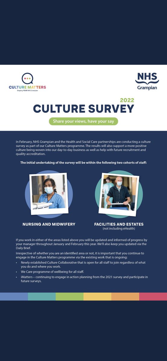 Tom Power (@tomrpower) on Twitter photo Really delighted that in 3 wks two of our largest job families <a href="/NHSGrampian/">NHS Grampian</a> will be participating in #NHSGCultureMatters survey. Such an important time to be understanding more about our culture. Please take part, and huge thanks to everyone involved!l#ProudtobeNHSG Really delighted that in 3 wks two of our largest job families <a href="/NHSGrampian/">NHS Grampian</a> will be participating in #NHSGCultureMatters survey. Such an important time to be understanding more about our culture. Please take part, and huge thanks to everyone involved!l#ProudtobeNHSG