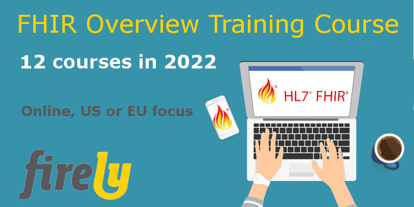 The FHIR Overview Training course - a 15hour, 50% hands-on course.This course has been scheduled 12 times for 2022. Do you or your collegues need to expand their knowledge of FHIR? #fhir  #ehealth #hl7 #standards <a href="/FirelyTeam/">Firely</a>

See fire.ly/training/hl7-f… for details.