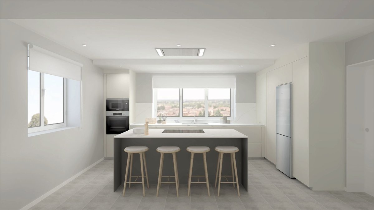 goinsantos's tweet photo. Los muebles de líneas sencillas en tonos neutros y la distribución funcional de esta cocina dan como resultado un ambiente sereno y confortable ❤️ ¿Te gusta?
#SantiagoInteriores #cocinasSantos #SantosSantiago #ProyectosS https://t.co/FG4b1BlYcE