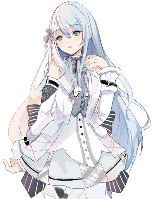 今回のガチャのアナザー衣装が可愛い #prsk_FA 