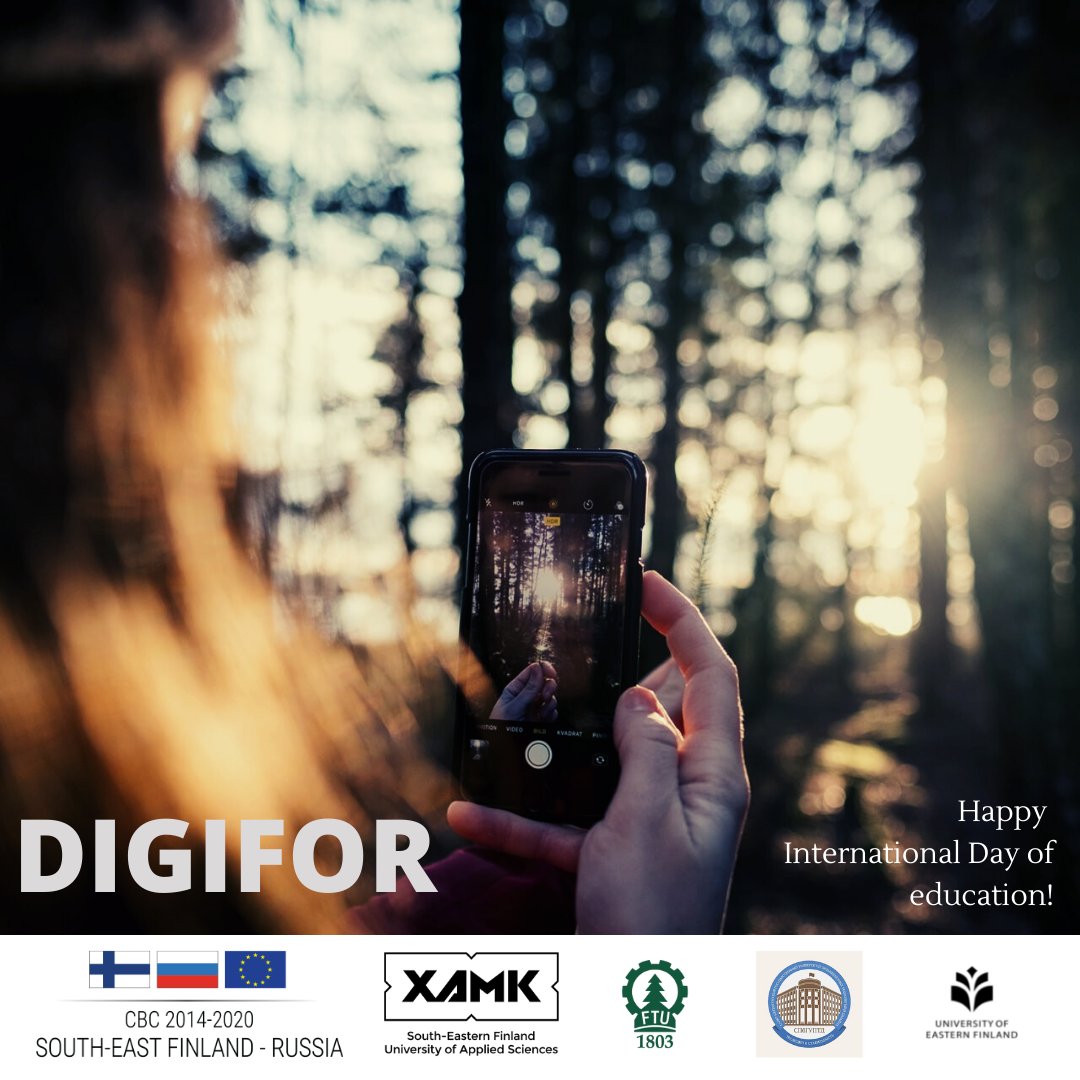 DigiforP's tweet photo. DIGIFOR wishes everyone Happy #InternationalDayofEducation ! It's also a great day to announce that over 150 students have already enrolled for the newly-released Finnish Forest Plant MOOC at Xamk Open University of Applied Sciences! #lifelonglearning #digitallearning https://t.co/bj1hypxLTS