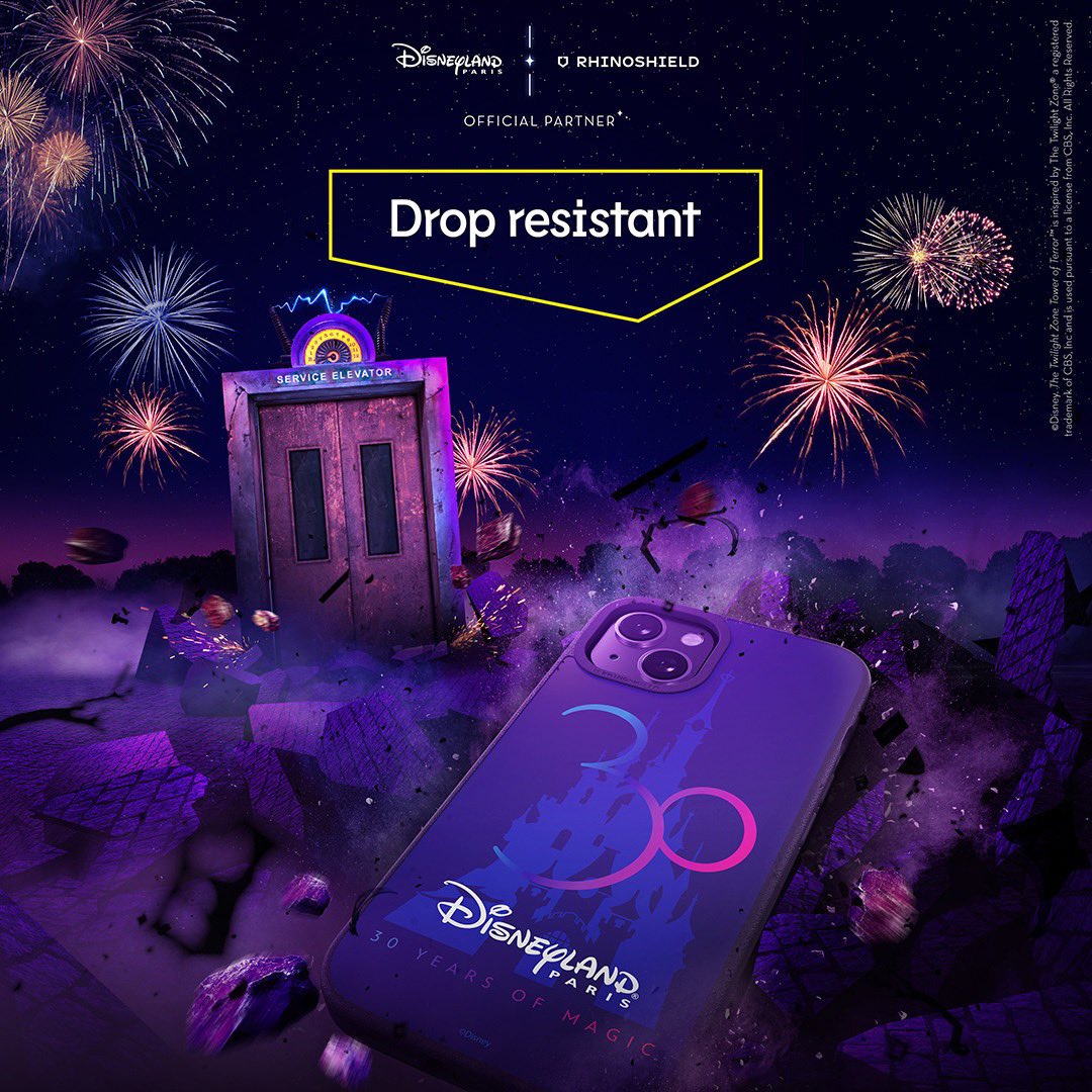 DLPTownSquare's tweet image. Disneyland Paris has announced a new partnership with case maker Rhinoshield. 

(The Tower of Terror teaser was because it’s drop resistant. Get it? Yes, it was terrible).