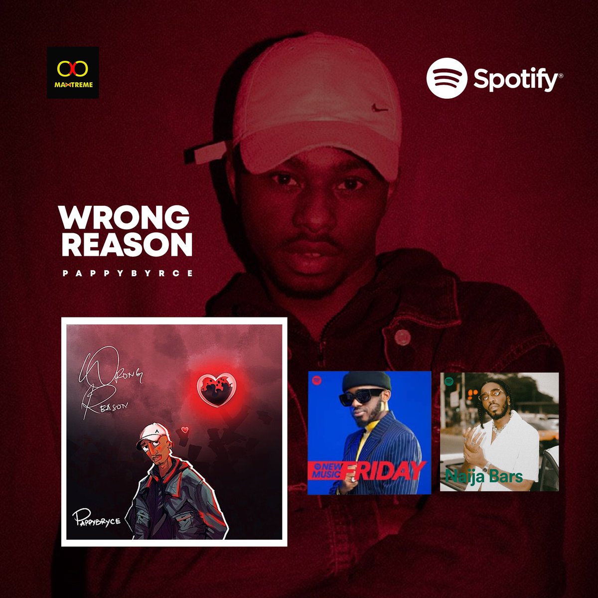 Pappybryce's tweet photo. Thank you to @AppleMusic @Spotify @BoomplayMusicNG @TIDAL for the Editorial support for #WrongReason and a big shoutout to @maxtremehq for the works💫.
Click this link to listen: https://t.co/fIrceccMqI
#Pappybryce #WrongReason #Afrobeats #Hiphop #trending https://t.co/uCDX08zOF8