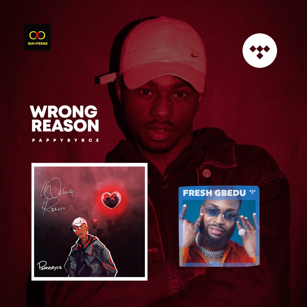 Pappybryce's tweet photo. Thank you to @AppleMusic @Spotify @BoomplayMusicNG @TIDAL for the Editorial support for #WrongReason and a big shoutout to @maxtremehq for the works💫.
Click this link to listen: https://t.co/fIrceccMqI
#Pappybryce #WrongReason #Afrobeats #Hiphop #trending https://t.co/uCDX08zOF8
