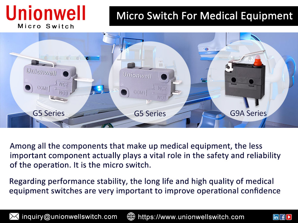 Unionwell brand micro switch for Medical Equipment