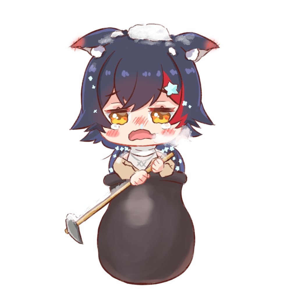 大神ミオ 「地獄の雪山編始まったな…! #みおーん絵 #ミオかわいい 」|あめれうのイラスト