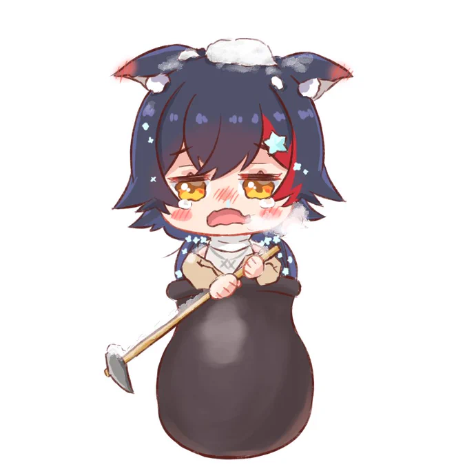 地獄の雪山編始まったな…! #みおーん絵 #ミオかわいい 
