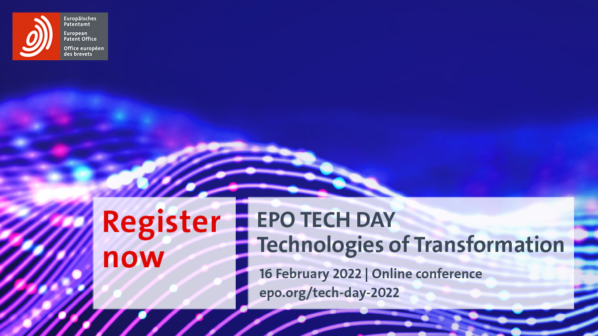 EPOorg's tweet photo. 📢 The theme of Tech Day 2022 is Technologies of Transformation! 📢

☑️ Join the conference to gain unique insights into sustainable technologies as well as healthcare innovation ecosystems. 

Register NOW 👇👇 
https://t.co/8o1kVphrdW

#EPOTechDay
@CANEurope @Green_Europe https://t.co/bhiNBmEZQh