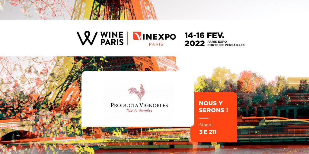 ProductaVign_'s tweet photo. @ProductaVign_  se réjouit de vous retrouver au salon @wineparisevent. Nous vous accueillerons avec plaisir sur notre stand E3 211 pour vous présenter nos innovations et déguster ensemble nos belles cuvées, fruit du travail de nos vignerons partenaires. 🍷 https://t.co/tYkPZhlpl0