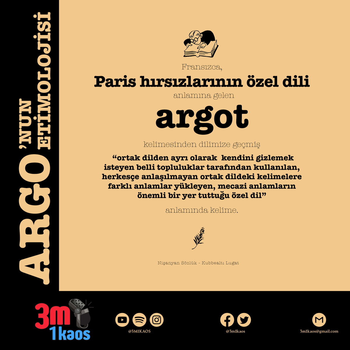 3m1kaos's tweet photo. "Argo"nun etimolojisi🤓🖋📓✏️🔍

#TürkçePodcast #Argo #Slang #Jargon #Meslek #Dilbilim #Podcast #TürkçePodcastDinle #PodcastÖnerisi #PodcastTürkiye #Edebiyat #Hikaye #Knowledge #nişanyansözlük #kubbealtılugatı #etimoloji #eğitim #türkçe #sözcük #kelime #kökenbilim https://t.co/9WusTd1JyL