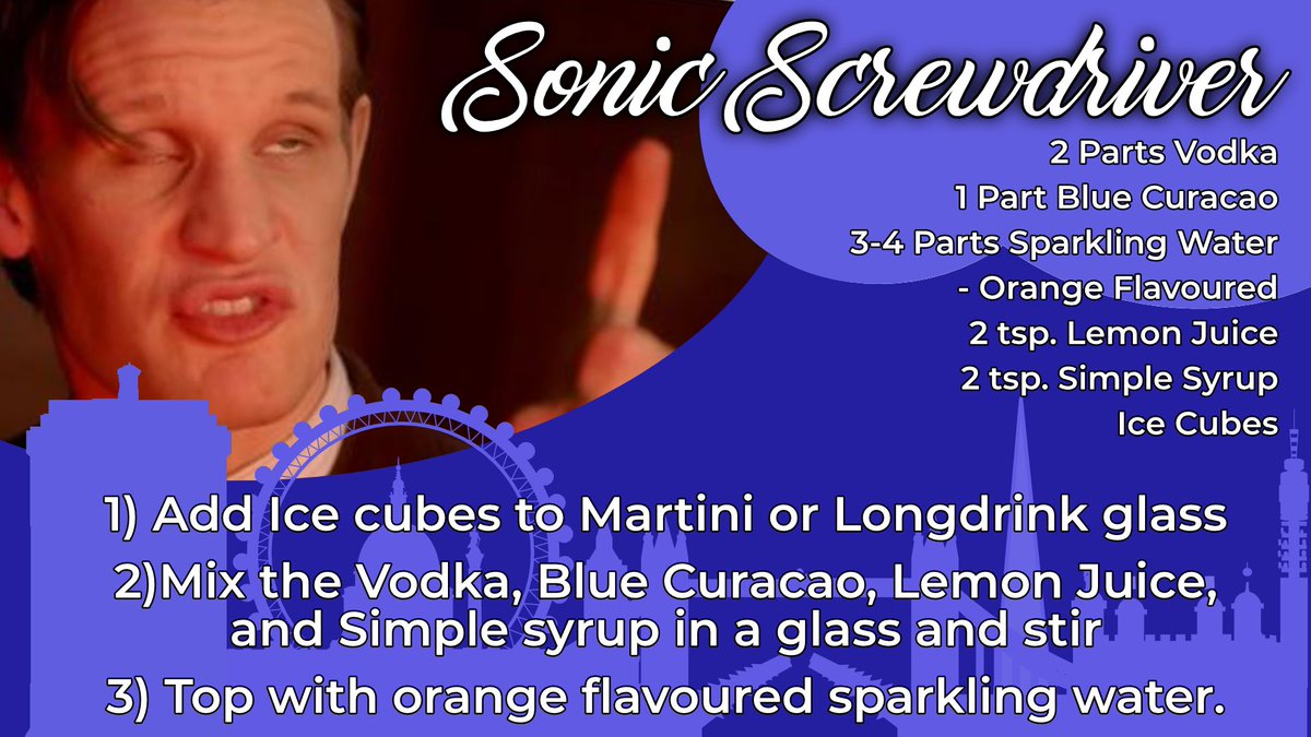 ContentDelta's tweet photo. Tonight's the night! Let's get our Dr. Who caps on and play some games for the January #CocktailStream
You can find the recipe down belos and I will be live at 19:00 CET over on https://t.co/Ljt2a2DwqH https://t.co/O8ecz2WTo4