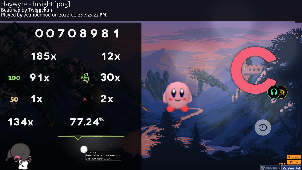 osu! Scores of the Day on Twitter "Shimon sets an insane 11xMiss HDDT